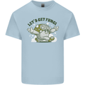 Lets Get Fungi Funky Magic Mushrooms Kids T-Shirt Childrens Light Blue