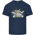 Lets Get Fungi Funky Magic Mushrooms Kids T-Shirt Childrens Navy Blue