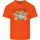 Lets Get Fungi Funky Magic Mushrooms Kids T-Shirt Childrens Orange
