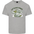 Lets Get Fungi Funky Magic Mushrooms Kids T-Shirt Childrens Sports Grey