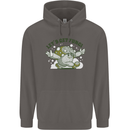 Lets Get Fungi Funky Magic Mushrooms Mens 80% Cotton Hoodie Charcoal