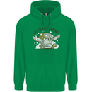 Lets Get Fungi Funky Magic Mushrooms Mens 80% Cotton Hoodie Irish Green