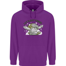 Lets Get Fungi Funky Magic Mushrooms Mens 80% Cotton Hoodie Purple