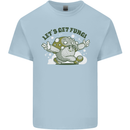 Lets Get Fungi Funky Magic Mushrooms Mens Cotton T-Shirt Tee Top Light Blue