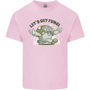 Lets Get Fungi Funky Magic Mushrooms Mens Cotton T-Shirt Tee Top Light Pink