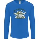 Lets Get Fungi Funky Magic Mushrooms Mens Long Sleeve T-Shirt Royal Blue
