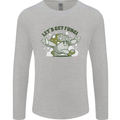 Lets Get Fungi Funky Magic Mushrooms Mens Long Sleeve T-Shirt Sports Grey