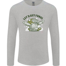Lets Get Fungi Funky Magic Mushrooms Mens Long Sleeve T-Shirt Sports Grey