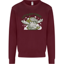Lets Get Fungi Funky Magic Mushrooms Mens Sweatshirt Jumper Maroon