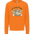 Lets Get Fungi Funky Magic Mushrooms Mens Sweatshirt Jumper Orange