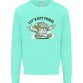 Lets Get Fungi Funky Magic Mushrooms Mens Sweatshirt Jumper Peppermint