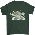 Lets Get Fungi Funky Magic Mushrooms Mens T-Shirt 100% Cotton Forest Green
