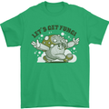 Lets Get Fungi Funky Magic Mushrooms Mens T-Shirt 100% Cotton Irish Green