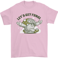 Lets Get Fungi Funky Magic Mushrooms Mens T-Shirt 100% Cotton Light Pink