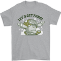 Lets Get Fungi Funky Magic Mushrooms Mens T-Shirt 100% Cotton Sports Grey