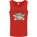 Lets Get Fungi Funky Magic Mushrooms Mens Vest Tank Top Red