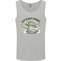Lets Get Fungi Funky Magic Mushrooms Mens Vest Tank Top Sports Grey