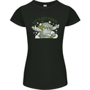 Lets Get Fungi Funky Magic Mushrooms Womens Petite Cut T-Shirt Black