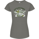 Lets Get Fungi Funky Magic Mushrooms Womens Petite Cut T-Shirt Charcoal
