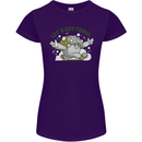 Lets Get Fungi Funky Magic Mushrooms Womens Petite Cut T-Shirt Purple