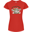 Lets Get Fungi Funky Magic Mushrooms Womens Petite Cut T-Shirt Red