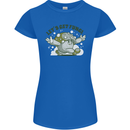 Lets Get Fungi Funky Magic Mushrooms Womens Petite Cut T-Shirt Royal Blue