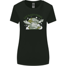 Lets Get Fungi Funky Magic Mushrooms Womens Wider Cut T-Shirt Black
