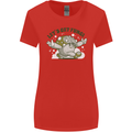 Lets Get Fungi Funky Magic Mushrooms Womens Wider Cut T-Shirt Red