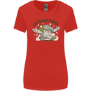 Lets Get Fungi Funky Magic Mushrooms Womens Wider Cut T-Shirt Red