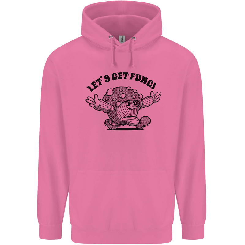 Lets Get Fungi Magic Mushrooms LSD Childrens Kids Hoodie Azalea