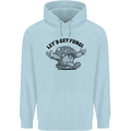 Lets Get Fungi Magic Mushrooms LSD Childrens Kids Hoodie Light Blue