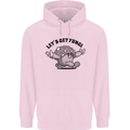 Lets Get Fungi Magic Mushrooms LSD Childrens Kids Hoodie Light Pink