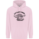 Lets Get Fungi Magic Mushrooms LSD Childrens Kids Hoodie Light Pink