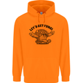 Lets Get Fungi Magic Mushrooms LSD Childrens Kids Hoodie Orange