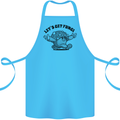 Lets Get Fungi Magic Mushrooms LSD Cotton Apron 100% Organic Turquoise