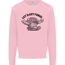 Lets Get Fungi Magic Mushrooms LSD Kids Sweatshirt Jumper Light Pink