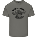 Lets Get Fungi Magic Mushrooms LSD Mens Cotton T-Shirt Tee Top Charcoal