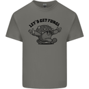 Lets Get Fungi Magic Mushrooms LSD Mens Cotton T-Shirt Tee Top Charcoal