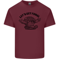 Lets Get Fungi Magic Mushrooms LSD Mens Cotton T-Shirt Tee Top Maroon