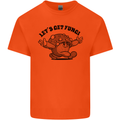 Lets Get Fungi Magic Mushrooms LSD Mens Cotton T-Shirt Tee Top Orange