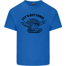 Lets Get Fungi Magic Mushrooms LSD Mens Cotton T-Shirt Tee Top Royal Blue