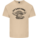 Lets Get Fungi Magic Mushrooms LSD Mens Cotton T-Shirt Tee Top Sand