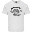 Lets Get Fungi Magic Mushrooms LSD Mens Cotton T-Shirt Tee Top White