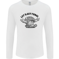 Lets Get Fungi Magic Mushrooms LSD Mens Long Sleeve T-Shirt White