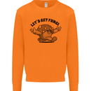 Lets Get Fungi Magic Mushrooms LSD Mens Sweatshirt Jumper Orange