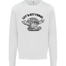 Lets Get Fungi Magic Mushrooms LSD Mens Sweatshirt Jumper White
