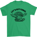 Lets Get Fungi Magic Mushrooms LSD Mens T-Shirt 100% Cotton Irish Green