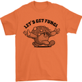 Lets Get Fungi Magic Mushrooms LSD Mens T-Shirt 100% Cotton Orange