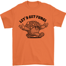 Lets Get Fungi Magic Mushrooms LSD Mens T-Shirt 100% Cotton Orange