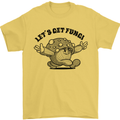 Lets Get Fungi Magic Mushrooms LSD Mens T-Shirt 100% Cotton Yellow